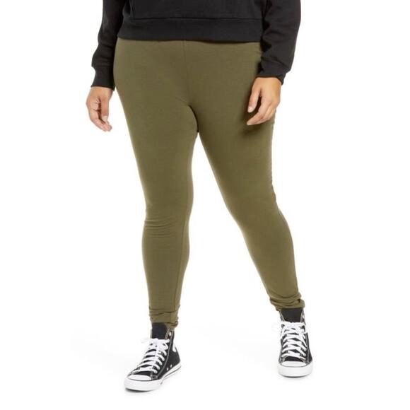 NWT NEW Nordstrom BP Classic High Rise Leggings In Olive Sarma Medium - Picture 1 of 8